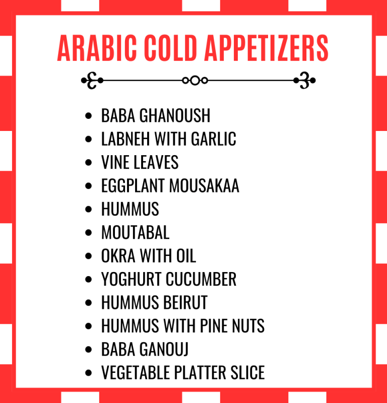 Arabic Cold Appetizers