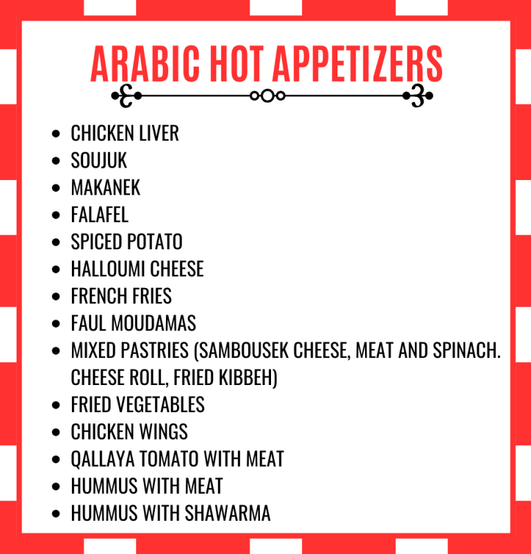 Arabic Hot Appetizers