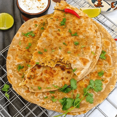 Creamy Chicken Filling Paratha