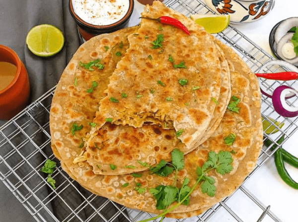 Creamy Chicken Filling Paratha