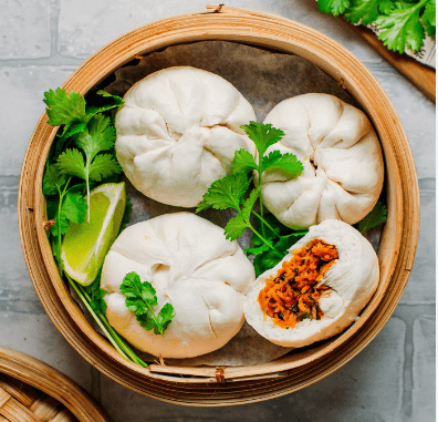 steamed baozi veg